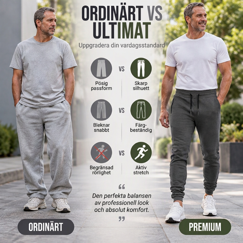 Casual Athletic Slim Fit Joggers för män