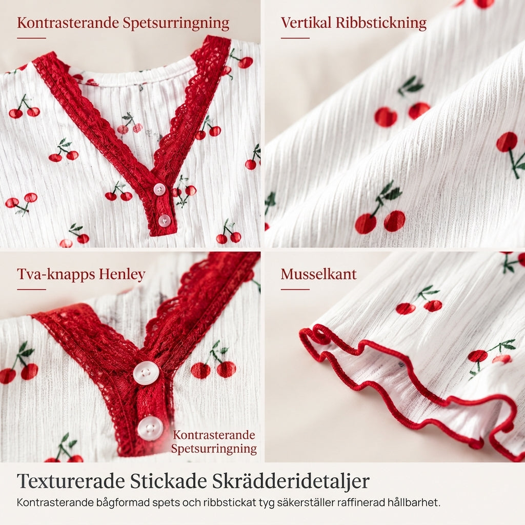 🌟Bästsäljare till nedsatt pris! Endast den här veckan!🌟 Pyjamas-set med tryck för damer, kortärmad överdel och långbyxor