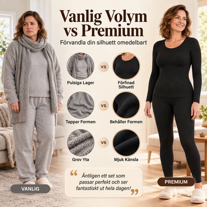 🌸Rea: 50% rabatt💖Sömlös självvärmande termounderställningsset för kvinnor