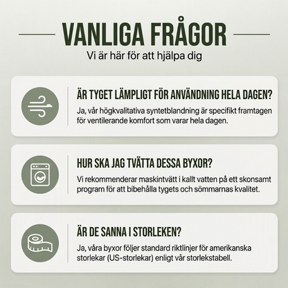 Våra nya avslappnade utomhusbyxor i cargostil för män med justerbar midja