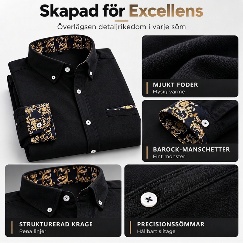 👔 50% RABATT NU! ✨ Herr Corduroyskjorta med Fleecefoder - Klassisk Snickarbyssnitt med Optimal Värme för Kallt Väder ❄️🛒