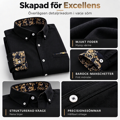 👔 50% RABATT NU! ✨ Herr Corduroyskjorta med Fleecefoder - Klassisk Snickarbyssnitt med Optimal Värme för Kallt Väder ❄️🛒