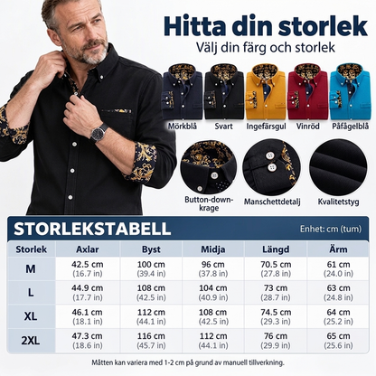 👔 50% RABATT NU! ✨ Herr Corduroyskjorta med Fleecefoder - Klassisk Snickarbyssnitt med Optimal Värme för Kallt Väder ❄️🛒