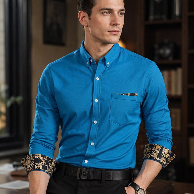 👔 50% RABATT NU! ✨ Herr Corduroyskjorta med Fleecefoder - Klassisk Snickarbyssnitt med Optimal Värme för Kallt Väder ❄️🛒
