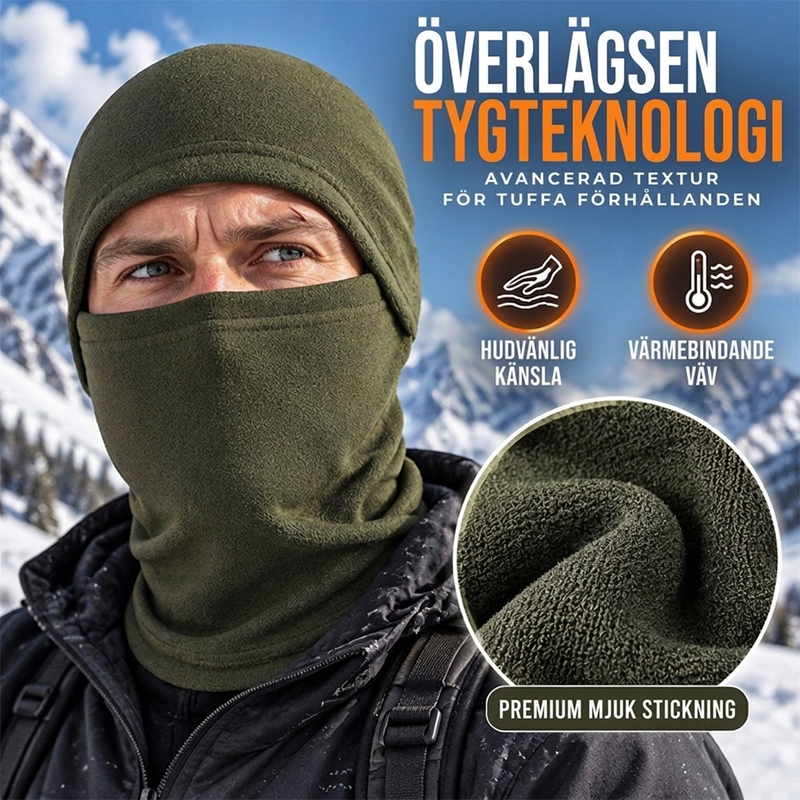 Vintervindtät termisk cykelbalaclava