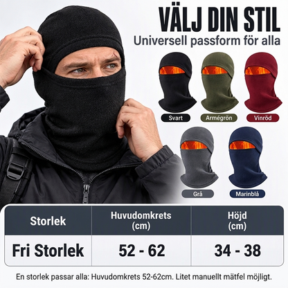 Vintervindtät termisk cykelbalaclava