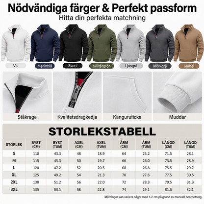 🥳Över 50 000 sålda! 🥳 Varm tröja med halv dragkedja för herrar