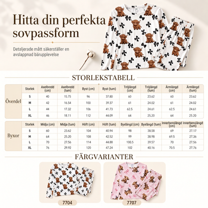 Mjukt milk-silk pyjamas set för kvinnor, långärmad topp och långbyxor, avslappnad loungedräkt