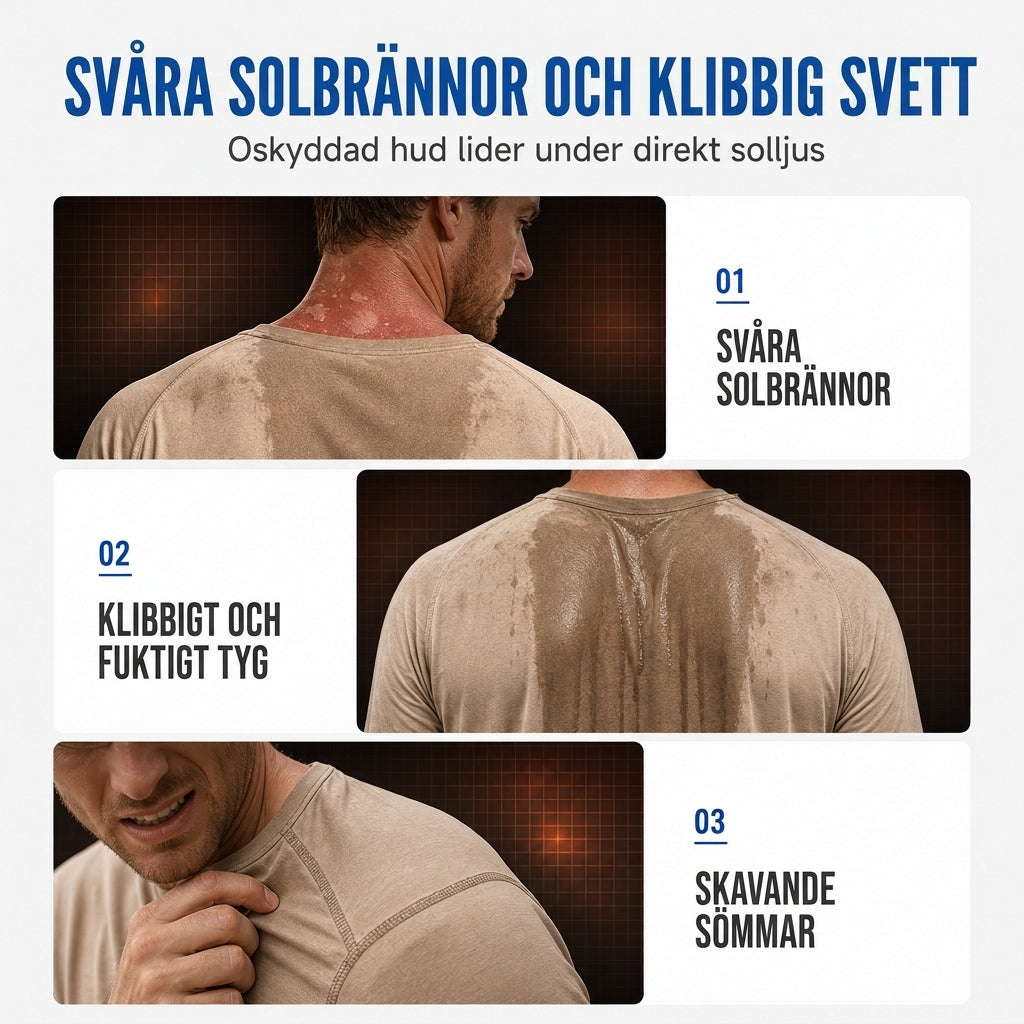 Snabbtorkande herrtröja med rund hals och långa ärmar