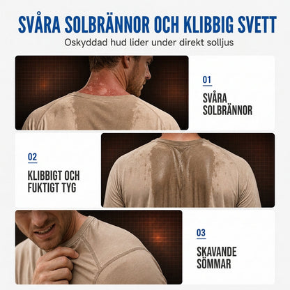 Snabbtorkande herrtröja med rund hals och långa ärmar