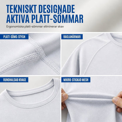 Snabbtorkande herrtröja med rund hals och långa ärmar