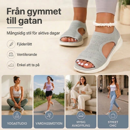 Ultrabekväma fotvalvsstöd sportsandaler för kvinnor