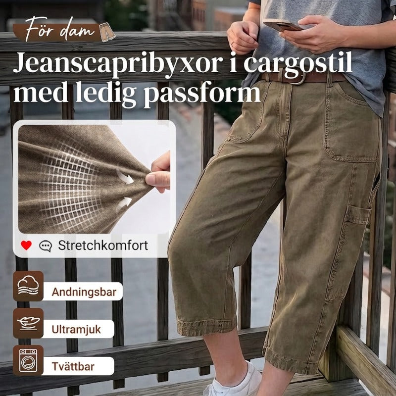 👖 50% RABATT NU! 🌿 Kvinnors Avslappnade Casual Cargokapriser – Rymliga Fickor, Andningsbart Tyg & Avslappnad Passform – Vardagskomfort, Redo För Varmt Väder ✨
