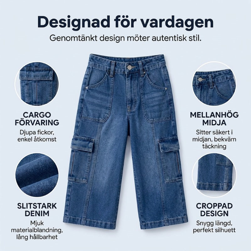 📢Mellanårsrea: 50 % rabatt – endast under en begränsad tid ⏰Korta, stretchiga jeansbyxor för dam i casual-stil
