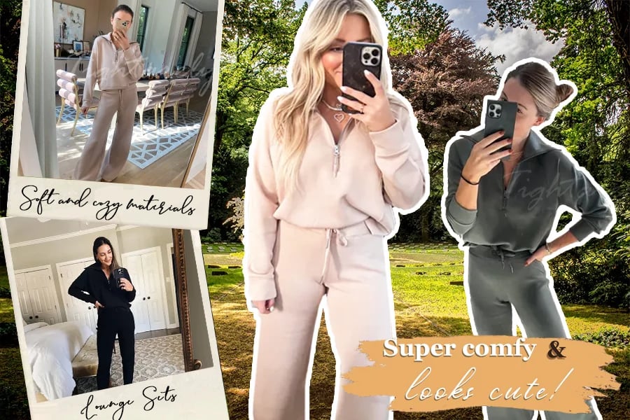 Mjukt och bekvämt 2-delat loungewear-set för kvinnor