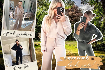 Mjukt och bekvämt 2-delat loungewear-set för kvinnor