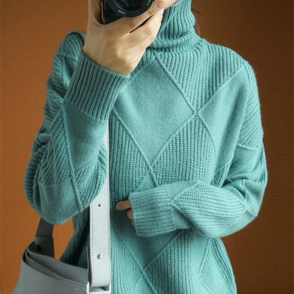 Lös Cashmere Turtleneck Sweater Cardigan