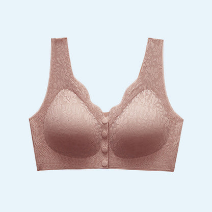 🔥Köp 1 Få 2 gratis (3 st) - Bekväm behå med frontknapp