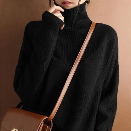 Lös Cashmere Turtleneck Sweater Cardigan