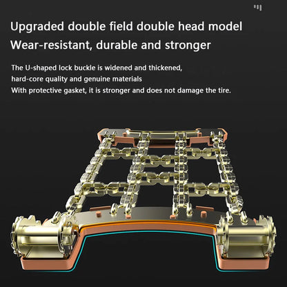 Het försäljning🔥Ny bil järn anti-skid kedja enkelt lås och dubbelt lås