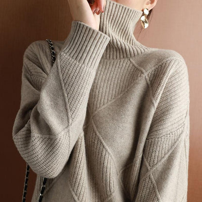 Lös Cashmere Turtleneck Sweater Cardigan