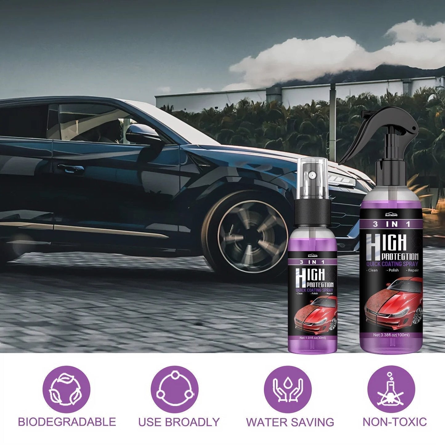 🔥3-in-1 Rapid Coating Spray med högt skydd