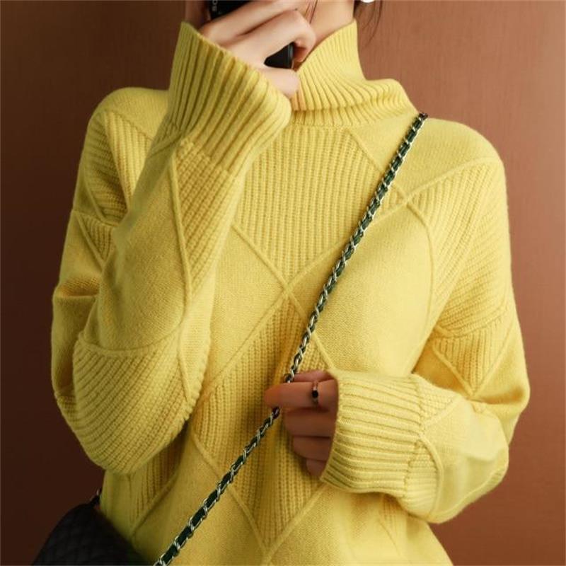 Lös Cashmere Turtleneck Sweater Cardigan